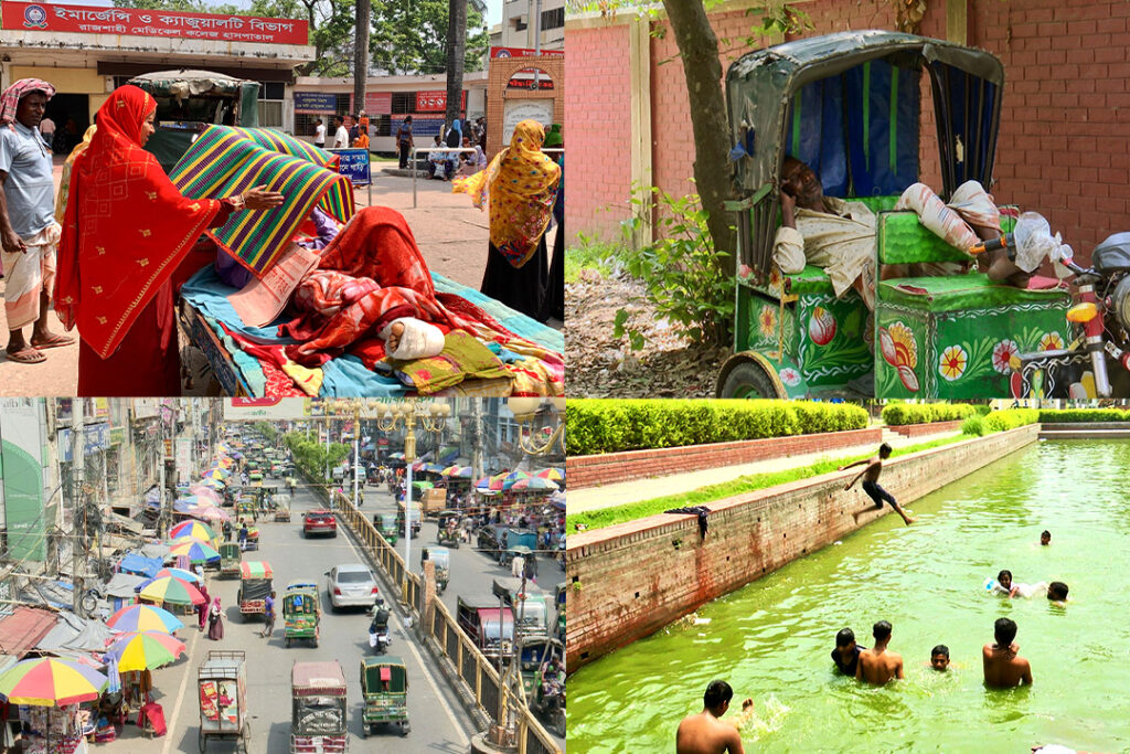 রাজশাহীতে তীব্র তাপপ্রবাহে জনজীবন স্থবির